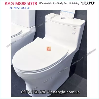 Bồn cầu liền 1 khối TOTO chính hãng xả 2  Nhấn nắp êm KAG-MS885DT8