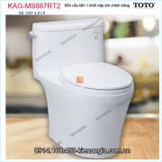 Bồn cầu liền 1 khối TOTO chính hãng xả  GẠT nắp êm KAG-MS887RT2