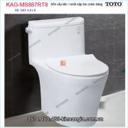 Bồn cầu liền 1 khối TOTO chính hãng xả  GẠT nắp êm KAG-MS887RT8
