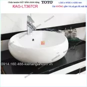 Chậu lavabo tròn ĐẶT BÀN TOTO 500x500mm-KAG-LT367CR