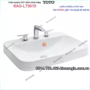 Chậu lavabo Vuông 3 lỗ ĐẶT BÀN TOTO TOTO 460X600mm-KAG-LT5615