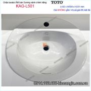 Chậu lavabo Âm bàn dương vành TOTO chính hãng 432x508mm-KAG-L501