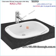 Chậu lavabo Âm bàn dương vành TOTO chính hãng 450x530mm KAG-L763