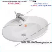 Chậu lavabo Âm bàn dương vành TOTO chính hãng 455x650mm-KAG-L909C