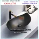 Chậu lavabo mỹ thuật màu đen đặt bàn KAG-LMT63