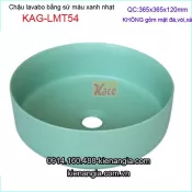 Chậu lavabo tròn màu xanh nhạt đặt bàn KAG-LMT54