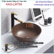 Chậu lavabo màu nâu đặt bàn KAG-LMT59
