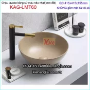 Chậu lavabo màu nâu nhạt đặt bàn KAG-LMT60