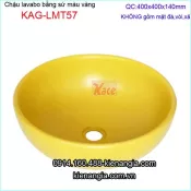 Chậu lavabo màu vàng đặt bàn KAG-LMT57