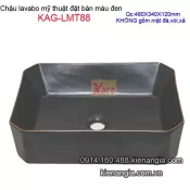 Chậu lavabo mỹ thuật sứ mỹ thuật màu đen huyền bí KAG-LMT88
