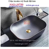 Chậu lavabo mỹ thuật sứ mỹ thuật màu đen huyền bí KAG-LMT89