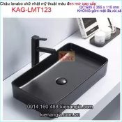 Chậu lavabo đen  mờ cao cấp đặt bàn KAG-LMT123