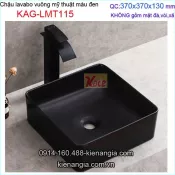 Chậu lavabo vuông màu đen nghệ thuật đặt bàn KAG-LMT115