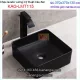 Chậu lavabo vuông màu đen nghệ thuật đặt bàn KAG-LMT115