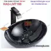 Chậu lavabo vân đá đặt bàn 41x33cm KAG-LMT166