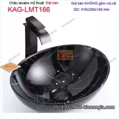 Chậu lavabo vân đá đặt bàn 41x33cm KAG-LMT166