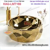 Chậu lavabo tròn mỹ thuật 40x40 KAG-LMT169