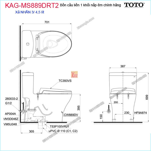 KAG-MS889DRT2-Bon-cau-lien-1-khoi-TOTO-chinh-hang-KAG-MS889DRT2-kich-thuoc-lap-dat