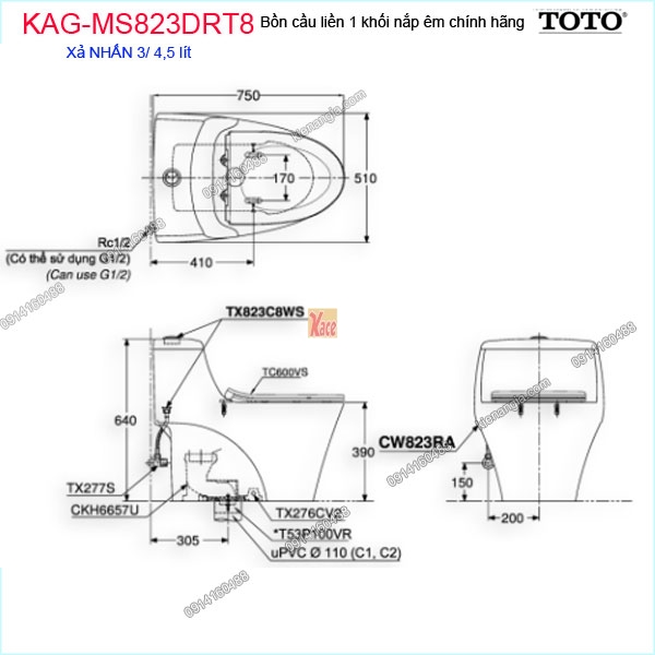 KAG-MS823DRT8-Bon-cau-lien-1-khoi-TOTO-chinh-hang-KAG-MS823DRT8-kich-thuoc-lap-dat