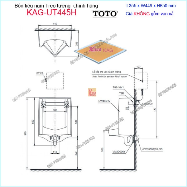 KAG-UT445H-Bon-tieu-nam-treo-tuong-TOTO-chinh-hang-355-5x449x-655-mm-KAG-UT445H-kich-thuoc-lap-dat