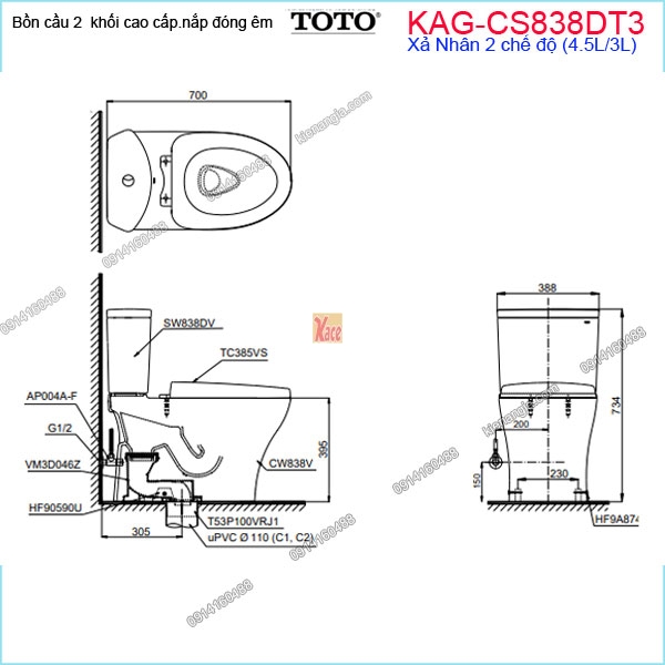 KAG-CS838DT3-Bon-cau-2-khoi-TOTO-KAG-CS838DT3-Kich-thuoc-lap-dat