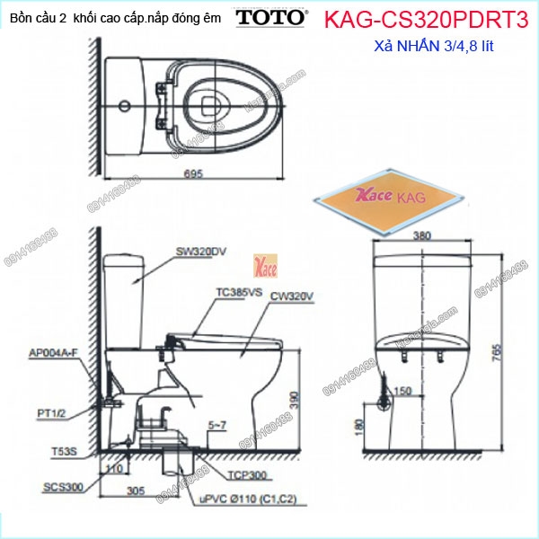 KAG-CS320PDRT3-Bon-cau-2-khoi-TOTO-KAG-CS320PDRT3-kich-thuoc-lap-dat