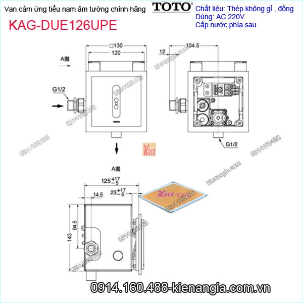 KAG-DUE126UPE-Van-cam-ung-tieu-nam-am-tuong-dung-dien-chinh-hang-TOTO-KAG-DUE126UPE-thong-so