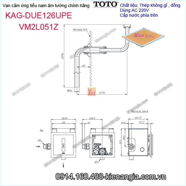 KAG-DUE126UPEVM2L051Z-Van-cam-ung-tieu-nam-am-tuong-dung-dien-chinh-hang-TOTO-KAG-DUE126UPEVM2L051ZZ-thong-so