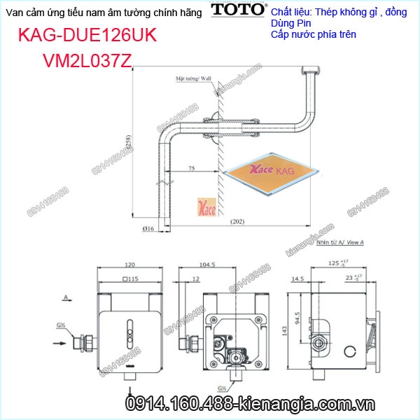 KAG-DUE126UKVM2L037Z-Van-cam-ung-tieu-nam-am-tuong-dung-PIN-chinh-hang-TOTO-KAG-DUE126UKVM2L037Z-thong-so