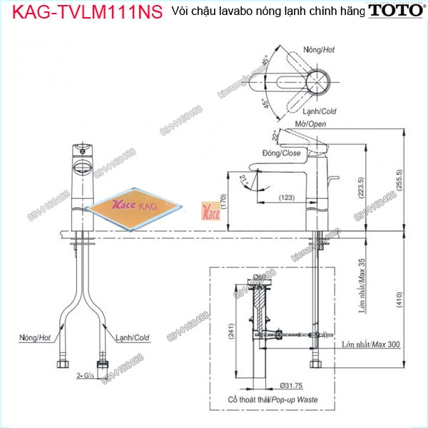 KAG-TVLM111NS-Voi-chau-lavabo-BAN-AM-BAN--nong-lanh-chinh-hang-TOTO-KAG-TVLM111NS-Thong-so-lap-dat