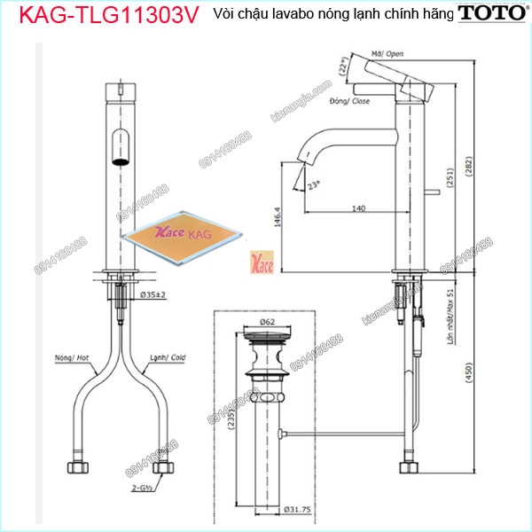 KAG-TLG11303V-Voi-chau-lavabo-BAN-AM-BAN-nong-lanh-chinh-hang-TOTO-KAG-TLG11303V-lap-dat