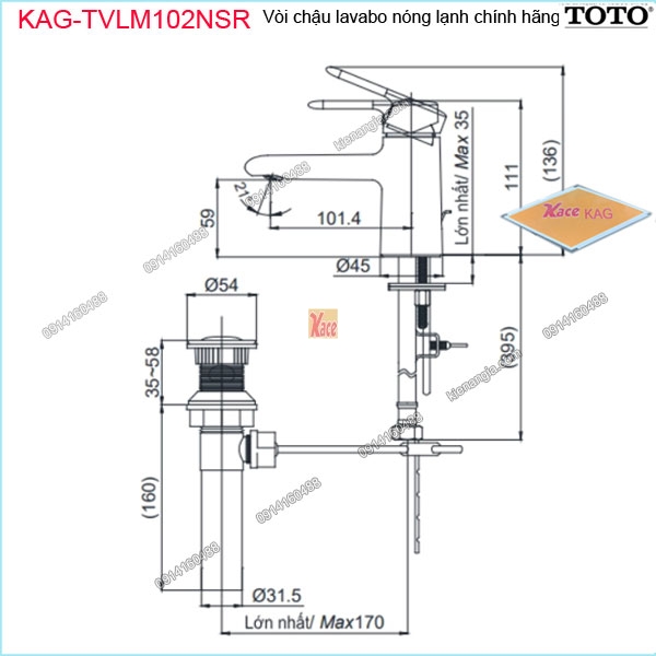 KAG-TVLM102NSR-Voi-chau-lavabo-nong-lanh-chinh-hang-TOTO-KAG-TVLM102NSR-thong-so-lap-dat