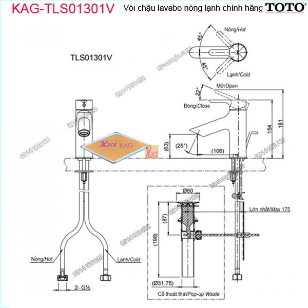 KAG-TLS01301V-Voi-chau-lavabo-nong-lanh-chinh-hang-TOTO-KAG-TLS01301V-thong-so