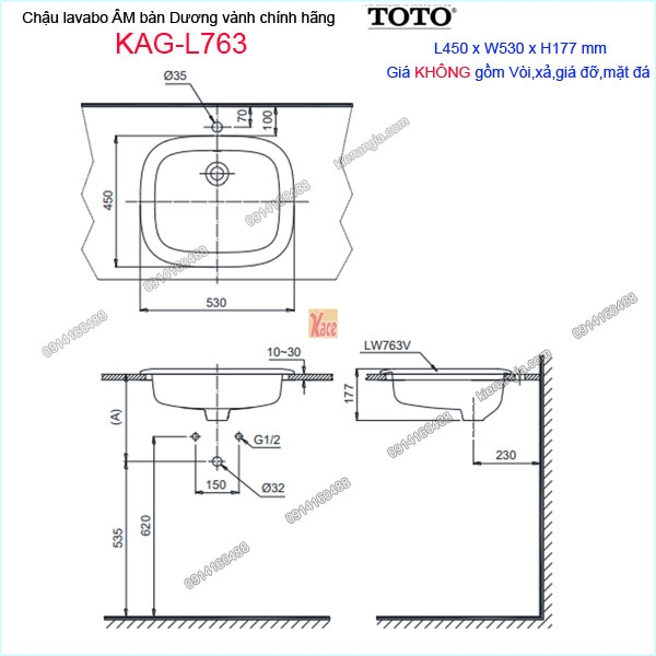 KAG-L763-Chau-lavabo-Am-ban-duong-vanh-TOTO-chinh-hang-450x530mm-KAG-L763-kich-thuoc-lap-dat