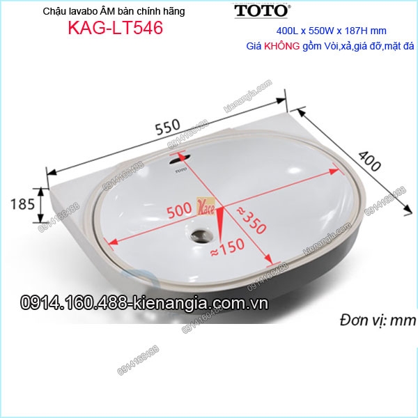 KAG-LT546-Chau-lavabo-Am-ban-TOTO-chinh-hang-400x550mm-KAG-LT546-kich-thuoc-lap=dat