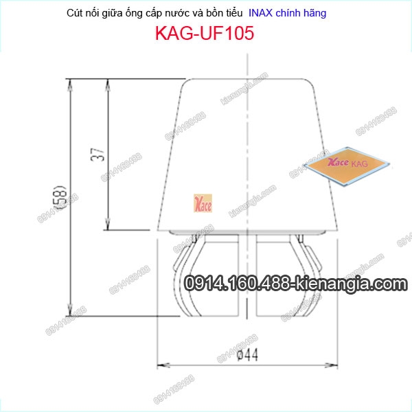 KAG-UF105-Cut-noi-cap-nuoc-va-bon-tieu-nam-INAX-KAG-UF105-THONG-SO