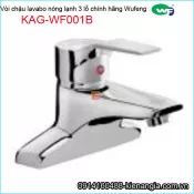 Vòi chậu lavabo nóng lạnh 3 lỗ chính hãng WUFENG KAG-WF001B