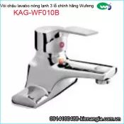Vòi chậu lavabo nóng lạnh 3 lỗ chính hãng WUFENG KAG-WF010B