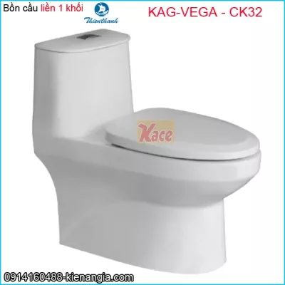 KM2025 Bồn cầu liền một khối Thiên Thanh chính hãng KAG-VEGA-CK32
