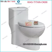 Bồn cầu Vuông 1 khối Thiên Thanh chinh hãng KAG-TITAN-CK68