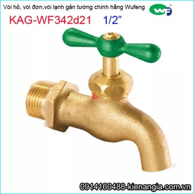 Vòi đồng gắn tường, chính hãng Wufeng KAG-WF342d21
