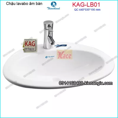Lavabo âm bàn Thiên Thanh 53,5x 44 cm KAG-LB01L1T