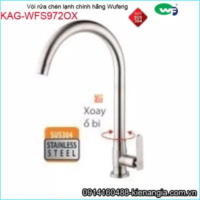 Vòi bếp lạnh  Wufeng chính hãng inox sus304  KAG-WFS972OX