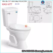 Bồn cầu 2 khối xả GẠT Viglacera chính hãng  K KAG-VI77