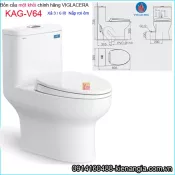 Bồn cầu liền một khối chính hãng Viglacera KAG-V64