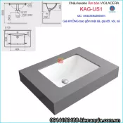 Chậu lavabo chữ nhật ÂM BÀN chính hãng Viglacera KAG-US1