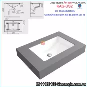 Chậu lavabo chữ nhật ÂM BÀN chính hãng Viglacera KAG-US2