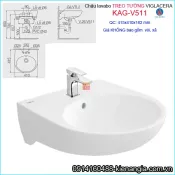 Chậu lavabo treo tường Viglacera KAG-V511