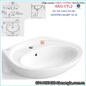 Chậu lavabo treo tường Viglacera KAG-VTL2