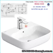 Chậu lavabo treo tường Viglacera KAG-V23